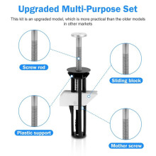 12Pcs Toilet Screws Replacement Kit, Universal Toilet Bolts with Washer Screw Nut, Quick Firm Fixing Toilet Cover