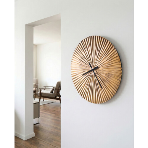 Beliani Wall Clock VAIGAI 59 cm Metal Gold 1