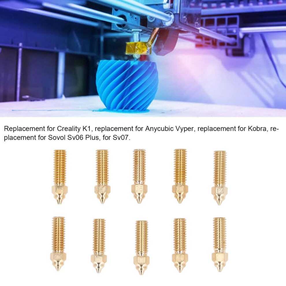 10Pcs 3D Printer Nozzle Kit for Creality K1