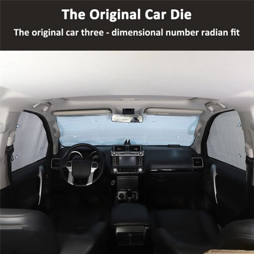 For  Land  Prado Car Window Windshield Sunshade Front UV Protect Reflector Sun Visor Accessories ,8PCS 2