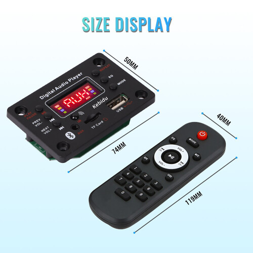 (D128BT) MP3 Decoder Board with Remote for Car Stereo 2