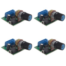 4X LM386 Super Amplifier Board, 3V-12V, 0.5W-10W Speaker Low Noise Power Consumption, for Speaker Audio System DIY