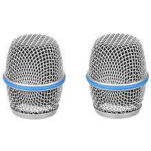 2X Microphone Replacement Steel Mesh Handheld Microphone Grill Mesh for Beta87A