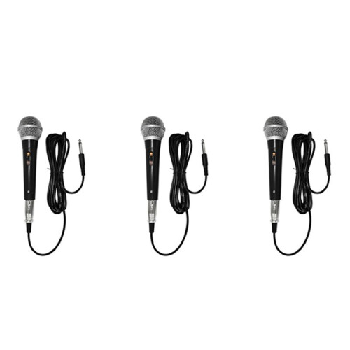3X Karaoke Microphone Handheld Professional Wired Dynamic Microphone Clear Voice Mic for Karaoke Vocal Music Performance 1