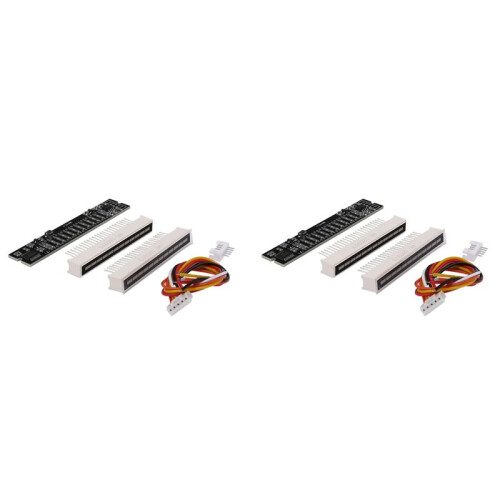 2X  Dual 12 Level Indicator LED Light Bar VU Meter Stereo Amplifier Board Adjustable Light Speed Board with AGC(A)