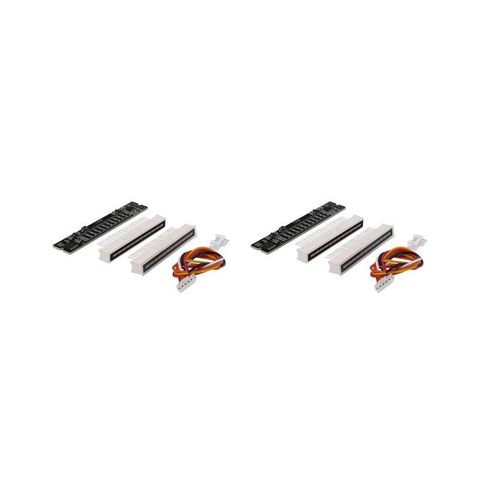 2X Dual 12 Level Indicator Led Light Bar Vu Meter Stereo Amplifier Board Adjustable Light Speed Board With Agc(A) 4714075878964