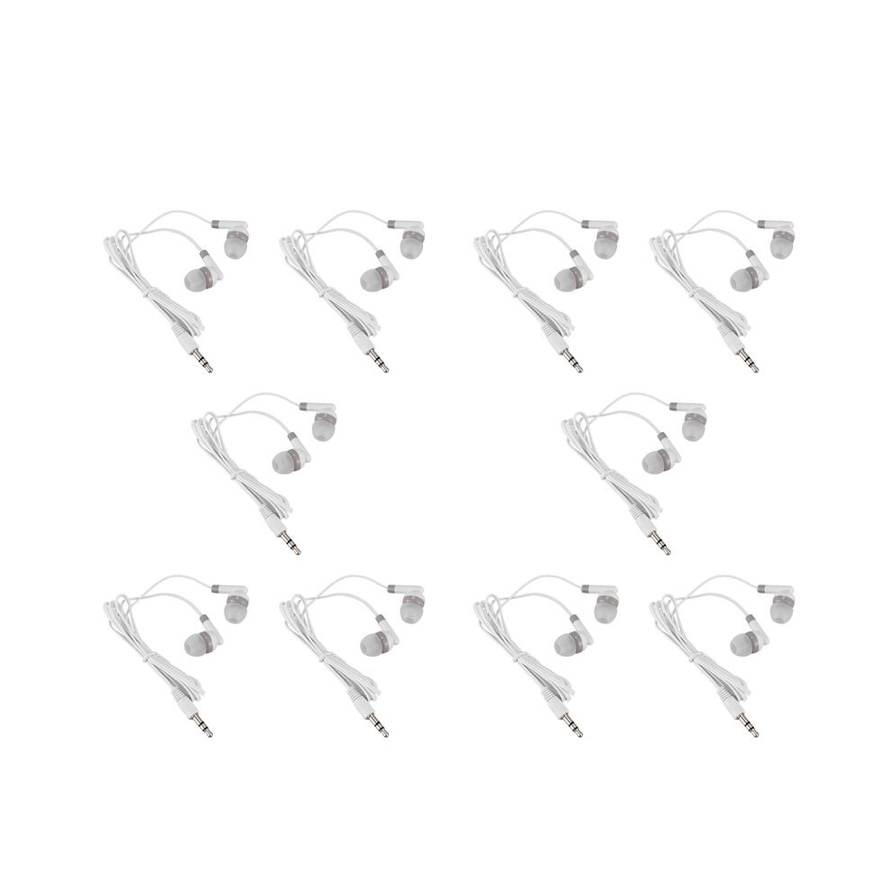 10Pcs 3.5Mm In-Ear Stereo Earbuds Headphone Earphone Headset For Mobile Phone Mp4 Mp3 6033393084047