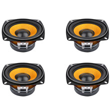 4Pc 4Inch Audio Portable Speaker 4 Ohm 15W Bass Speaker DIY Professional Multimedia Subwoofer Speakers for Sound System