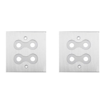 2X Connector Banaan Muurplaat Banana Plug Binding Post Muurplaat voor Luidsprekers Thuisbioscoop (Enkele Muurplaat)