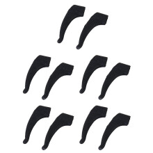 15 Pairs of Ear Hooks Glasses Supports Anti-Slip Silicone - Black