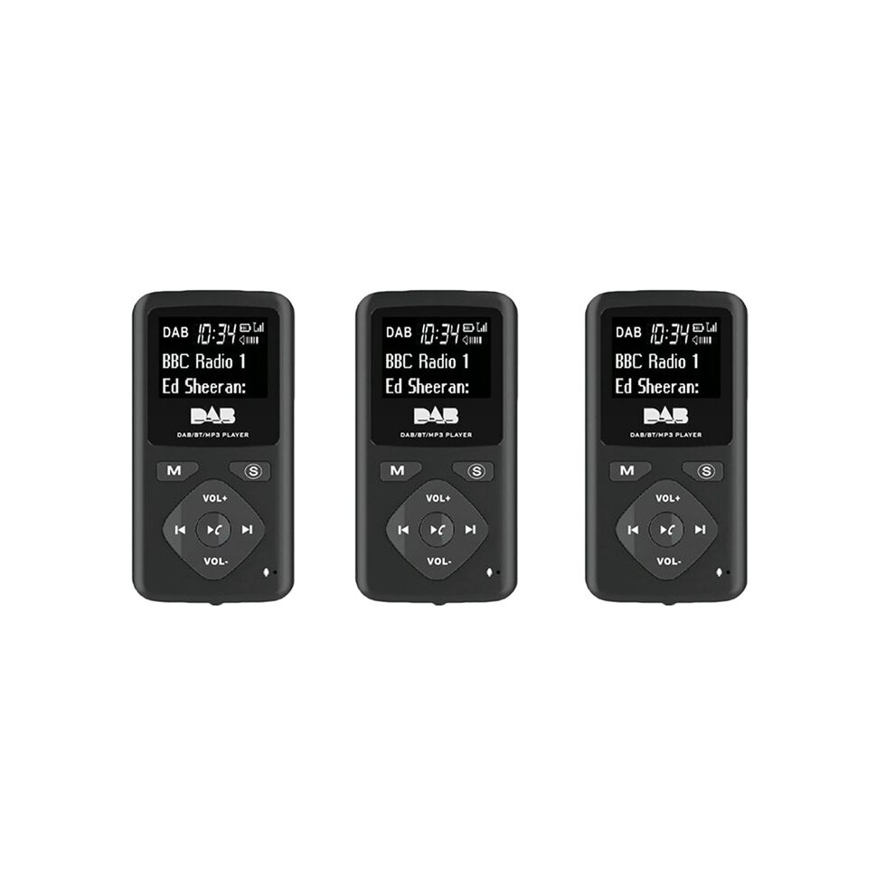 3X Dab/Dab Digital Radio 4.0 Personal Pocket Fm Portable Radio Earphone Mp3 Micro-Usb For Home 6033745072678