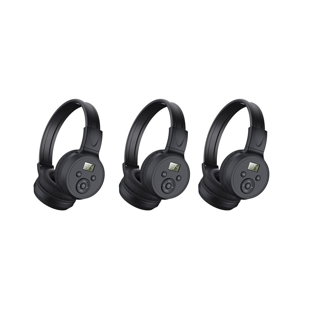 3X Portable Wireless Fm Radio Headphones Rechargeable Fm Radio Headset Receiver For Meeting, Daily Works, Hiking 6134130654285