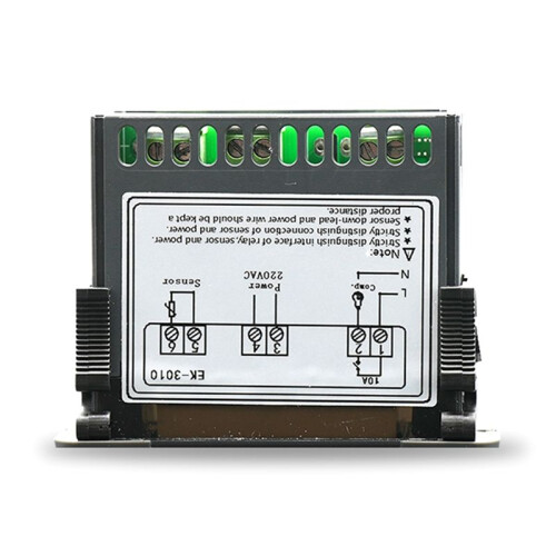 EK-3010 Temperature Controller 220V Sensor Refrigeration Heating Alarm Thermostat with Probe for Cold Storage Freezer 2