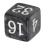 30PCS Number Dice, 6-Sided, 15.5x15.5x15.5mm Black 8