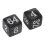 30PCS Number Dice, 6-Sided, 15.5x15.5x15.5mm Black 10