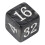 30PCS Number Dice, 6-Sided, 15.5x15.5x15.5mm Black 6