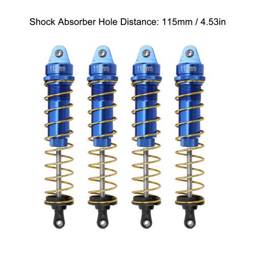 Blue 115mm Aluminum Alloy Shock Absorbers 4Pcs 1