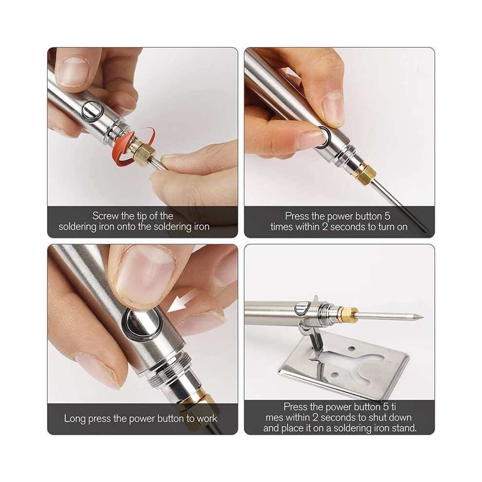 Portable Cordless Soldering Iron Usb Rechargeable, Solder Pen Battery Powered,Wireless Charging Welding Tool 4712103941239