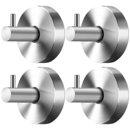 4pcs Suction Cup Hooks, Towel Hooks, No Drilling Hooks, Suction Cup, Bathroom, Kitchen, Clothes Hooks