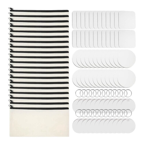 DIY Sublimation Blanks Product Sets Sublimation Kit Include for Beginners Transfer  Sublimation Canvas Makeup Bag