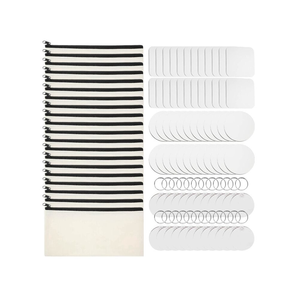 Tauoh Diy Sublimation Blanks Product Sets Sublimation Kit Include For Beginners Transfer Sublimation Canvas Makeup Bag