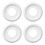 Pacote com 4 Medalhões de Teto de Nylon Moldado Branco para Luminárias e Ventiladores de Teto 10 Polegadas de X 4 Polegadas de X 1-2/8 Polegadas P 1