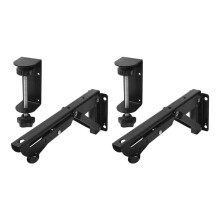 2 Pièces Sous le Plateau de Clavier de Bureau Supports Pliables avec Pince Facile à Installer Étagère D'Extension de Bureau Réglable 12,5x4,3 cm