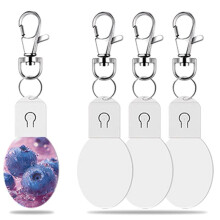 4PCS LED Sublimação em Branco Chaveiro Acrílico Iluminado Transferência DIY Artesanato Outono Ação de Graças Natal Chaveiro Presente D