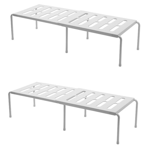 Telescopic & Stackable Shelf Frame Space-Saving Shelf in Kitchen Household Living Room Dormitory Storage Rack