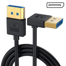 3.3ft Display Port 1.4 Extension Cable 90 Degree DP 8K60Hz 4K144Hz Video Audio Cord for Laptop PC Monitor,Downward Bend