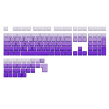 136 Keys OEM-Profile PBT Keycaps Gradient Translucent Side Engraved Key Caps for Gaming Mechanical Keyboard A