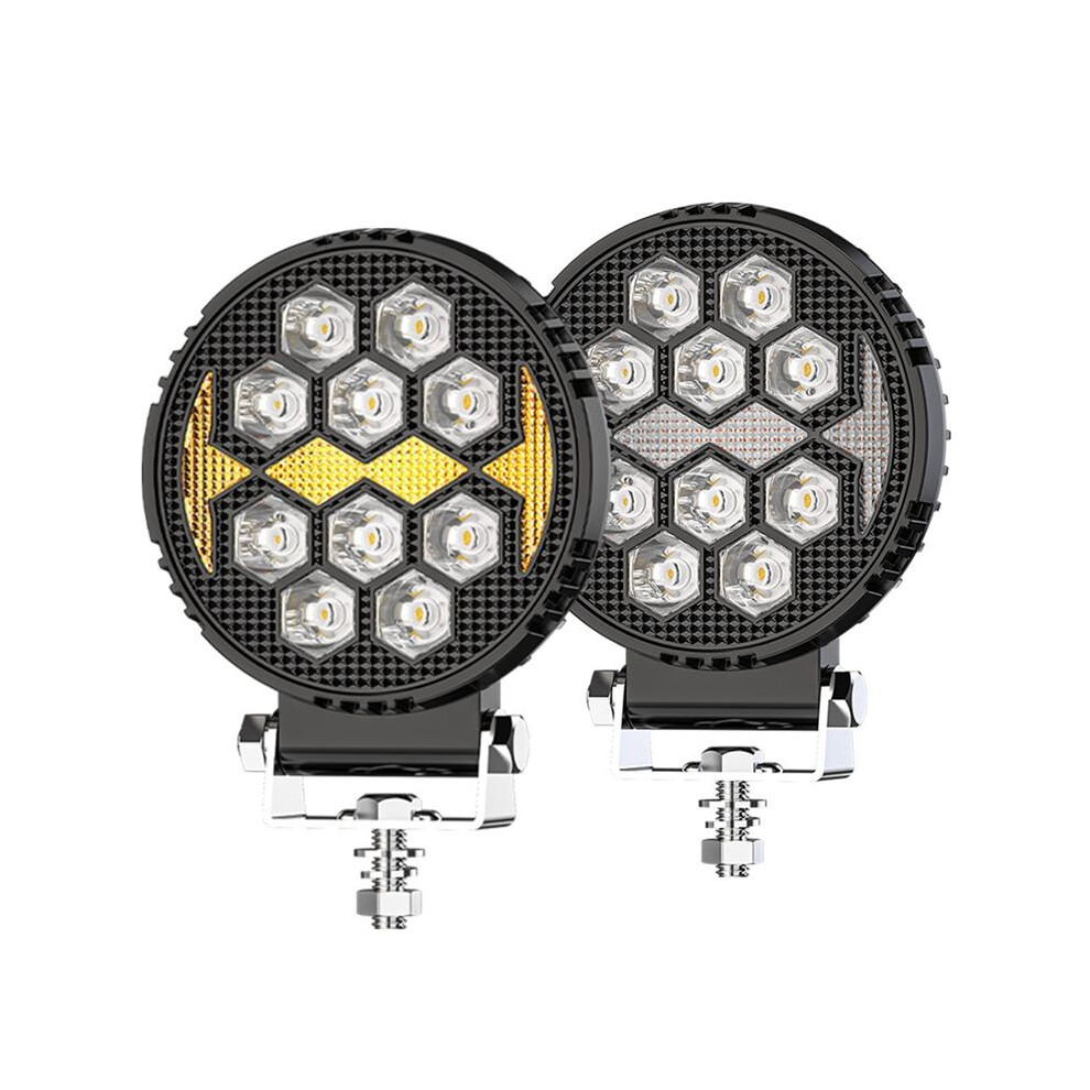 4 Inch Led Work Lights For Truck, Round Work Auxiliary Offroad Driving For Tractor Suv Atv Boat White/Amber/Light 6033318316185