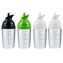 Paquete de 4 Aderezos para Ensaladas, Botellas Mezcladoras Good Grips de 7 Oz, Color Negro, y Verde
