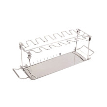 BBQ Rib Rack Stand Barbecue Steaks Racks Stainless Steel Chicken Beef Ribs Grill Black for Gas Smoker BBQ Tools