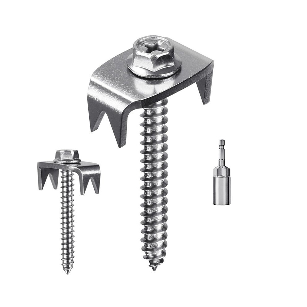 Fence Staples,Fence Nails For Softwood, Reusable Wire Fence Staples Screws For Mesh & Woven Fencing, 50Fence Fasteners 4712478042531