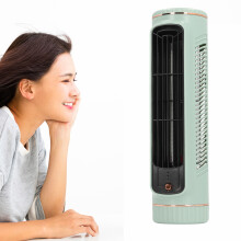 Ventilatore da scrivania ricaricabile verde, con 3 velocità, 26,67 cm / 10,5 pollici