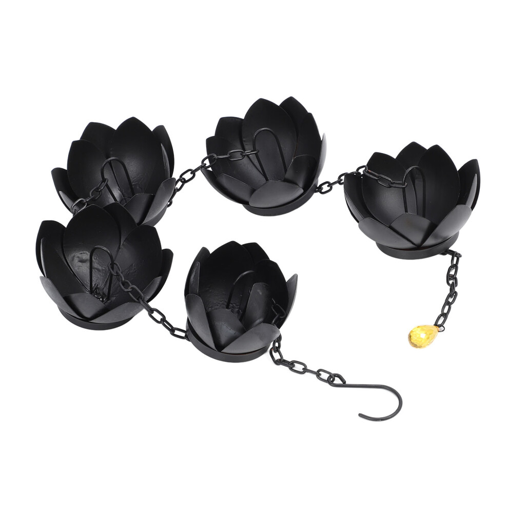 Iron Hanging Windchime 360 Rotating Garden Decor 11x120cm