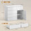 Homcom (White) HOMCOM Sideboard Storage Cabinet, Kitchen Cupboard with 5 Drawers 3