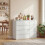 Homcom (White) HOMCOM Sideboard Storage Cabinet, Kitchen Cupboard with 5 Drawers 9