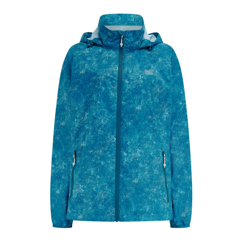 Mac in a Sac Unisex Origin Packable Waterproof Teal Etch Jacket Size XXL 1