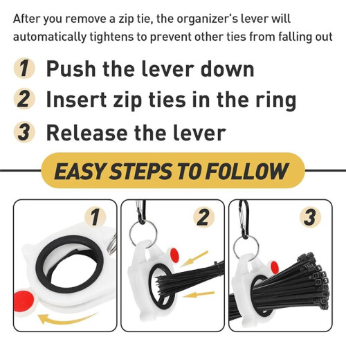Zip Tie Organizer Cable Tie Organizer Holder Glow in the Dark Strong Efficient Solution 8PCS 2