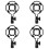 4X Professional Condenser Microphone Mic Shock Mount Holder Studio Recording Bracket for Large Diaphram Mic Clip 1