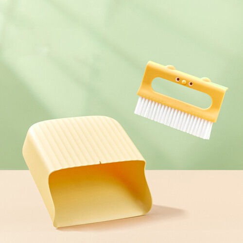 Bear Mini Set scopino e paletta in plastica 200 g giallo 2