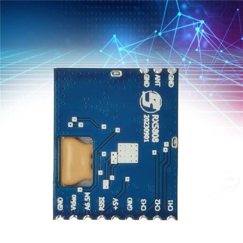 2X 5.8Ghz RX5808 Wireless Audio Video Receiver Module 3.5-5.5V 7CH Audio Video Receiver Module Normal Frequency 1