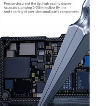 KA-11 High Hardness Stainless Steel Micrometer Tip Tweezers Non-Magnetic Precise Fly Wire Phone Electronic Repair Tool