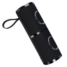 Wireless Speaker Portable Outdoor Waterproof Dual Horn Subwoofer Surround Sound System RGB Color Light Black