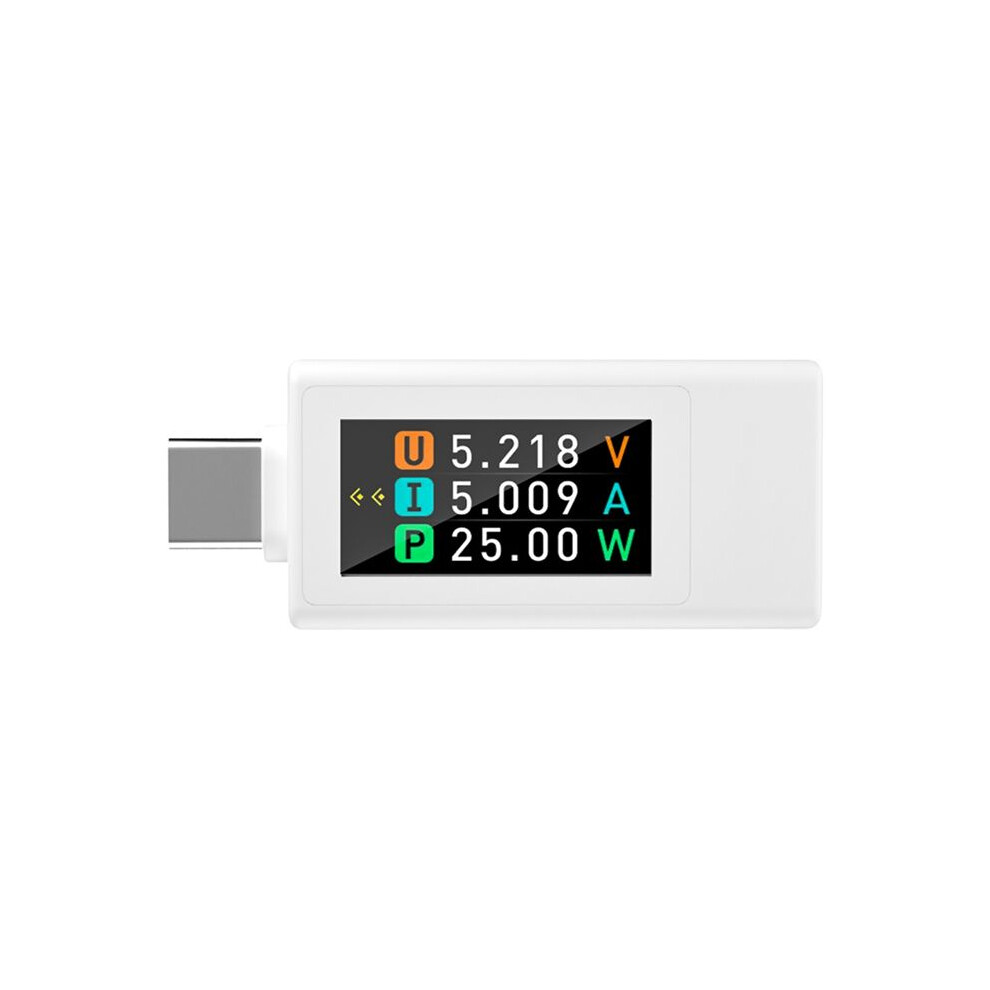 KWS-1902L Type-C Current Voltage Monitor 4-30V 0-8A Color Display Amp Volt Ammeter Detector Power Off Storage White-image-OPC-PVXWTPC-NEW