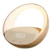 4in1 Clock Speaker, Speaker,Night Lamp,Bedside Lamp,15W Wireless Charging,Compatible with All Mobile Phones