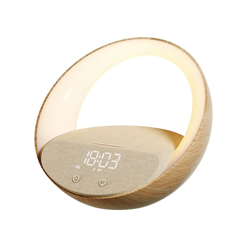 4in1 Clock Speaker, Speaker,Night Lamp,Bedside Lamp,15W Wireless Charging,Compatible with All Mobile Phones