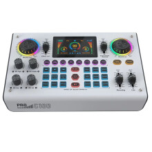 Tarjeta de Sonido Externa MultifuncióN C100Pro de Doble Canal para Juegos en Vivo, Karaoke, TransmisióN Multimedia, Juegos y PC con B